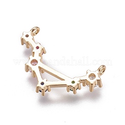 Латунные микро проложить кубического циркония подвески&nbsp;ZIRC-F099-19G-11