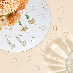 200 шт. 2-х цветные крючки для сережек из нержавеющей стали 304&nbsp;STAS-BBC0008-53