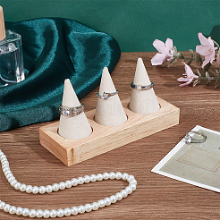 3 держатель-органайзер из деревянного конуса&nbsp;RDIS-WH0031-02A-03