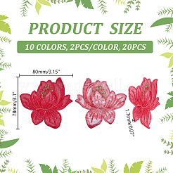 20 шт. 10-цветная ткань с рисунком лотоса&nbsp;PATC-AR0001-21