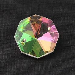 Подвески-коннекторы из гальванизированного стекла со стразами&nbsp;EGLA-Z007-01B