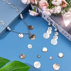 72 шт. 6 стиля подвески-ракушки из натуральной черной губной помады&nbsp;FIND-CN0001-20