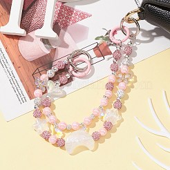 Ремни для сумки с акриловыми бисером в форме сердца&nbsp;AJEW-BA00109