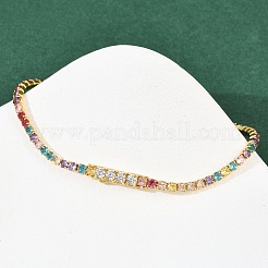 925 теннисный браслет из стерлингового серебра с микропаве из кубических цирконий для женщин&nbsp;BJEW-C117-01A-G01