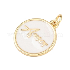 Латунь эмаль подвески&nbsp;KK-L251-02G-B04