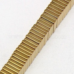 Гальванизировать немагнитных синтетический гематит Heishi бисер пряди&nbsp;X-G-J171A-4x4mm-06