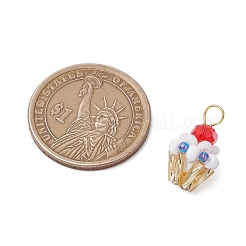 Подвески-кексы из стеклянных бусин&nbsp;PALLOY-MZ00581-03