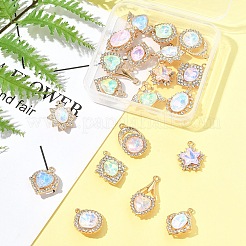 20 шт. 10-х стилевые подвески из сплава стекла&nbsp;FIND-FS0003-50