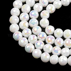 Стеклянные бусины с гальваническим покрытием &nbsp;EGLA-B013-01A-AB07