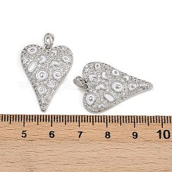 Латунные микропаве прозрачные подвески с фианитом&nbsp;ENAM-K078-01P