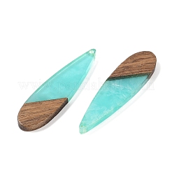 Большие подвески из смолы и дерева&nbsp;WOOD-F015-08A