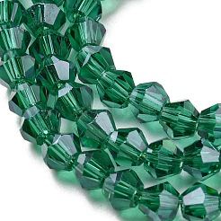 Прозрачные стеклянные бусины гальваническим пряди&nbsp;LS-EGLA-A039-T2mm-A10