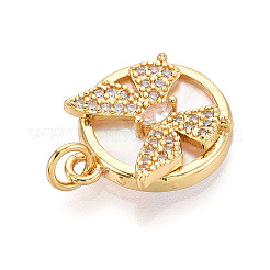 Латунные микропаве прозрачные подвески с фианитом&nbsp;KK-N268-75G