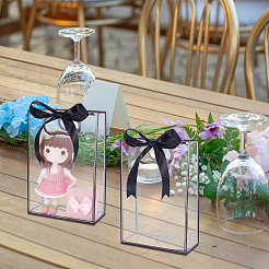 36 шт. прозрачные складные пластиковые подарочные пакеты с ручками-отверстиями&nbsp;ABAG-DR0001-04A