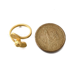 Текстурированное каплевидное кольцо из нержавеющей стали 304 для женщин&nbsp;RJEW-L126-16B-G