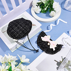 Наборы из полиэстера с бантом для ошейника и шапки для домашних животных&nbsp;AJEW-WH20019-84A