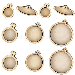 10 шт. 5 стиля деревянных пялец для вышивания&nbsp;DIY-CP0012-43B