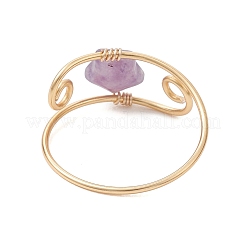 Медные кольца с драгоценными камнями&nbsp;RJEW-JR00978