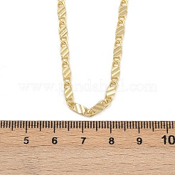 Ожерелья из текстурированной латунной цепочки с овальными звеньями&nbsp;NJEW-C091-01G