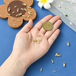 30шт. 3 стиля латунный наконечник шнура&nbsp;FIND-CJ0004-61