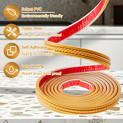 ПВХ самоклеящаяся гибкая молдинговая отделка&nbsp;DIY-WH0671-023A