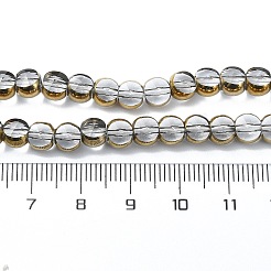 Полупокрытые гальваническим способом прозрачные стеклянные бусины&nbsp;EGLA-E060-02A-HP05