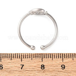 Латунные эмалевые регулируемые открытые манжеты для женщин&nbsp;LS-RJEW-U058-04P