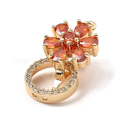 Застежка из латуни с фианитами&nbsp;KK-G484-01B-G