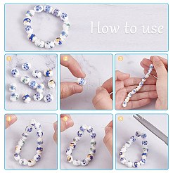 5 пакетик 5-х цветных фарфоровых бусин ручной работы&nbsp;PORC-AR0001-12