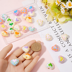 32 шт. 8-х цветные акриловые бусины с УФ-покрытием&nbsp;FIND-SP0002-76