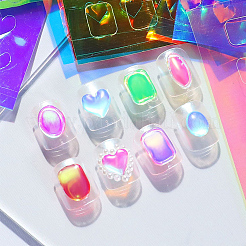 Аврора лазер стеклянная бумага нейл-арт наклейки переводные картинки&nbsp;MRMJ-WH20003-08