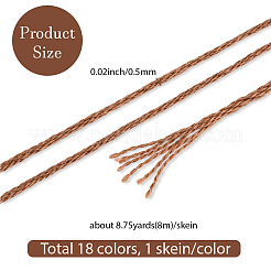 6-слойная полиэфирная нить для вышивания&nbsp;OCOR-WH20074-01B-02