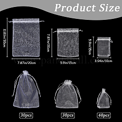 100 шт. 3 стиля больших мешочков из органзы OP-SP0001-05