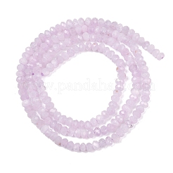 Нити из граненых ронделей из натурального кунцита&nbsp;G-B175-A16-2x3mm