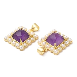 Ионное покрытие (ip) натуральный смешанный драгоценный камень кулон G-E599-04G