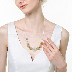 144 шт. 6 вида бусин из пищевого экологически чистого силикона в форме ромашки&nbsp;SIL-PA0001-15