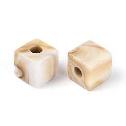 Двухцветные непрозрачные акриловые европейские бусины&nbsp;OACR-N157-06