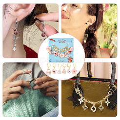 12 шт. 6 стильных розовых маркера для петель на день святого валентина HJEW-PH01602