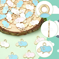 30шт 3 цвета сплава эмалевые подвески&nbsp;ENAM-YW0008-24