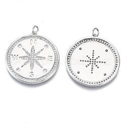 Латунные микро проложить кубического циркония подвески&nbsp;ZIRC-S061-169P-NF