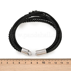 Многорядные браслеты из микрофибры&nbsp;BJEW-H631-04A-AS