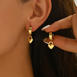 Элегантные серьги-кольца из нержавеющей стали в форме сердца&nbsp;IX4549