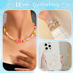 100шт 10 цвета прозрачные акриловые бусины&nbsp;TACR-TA0001-44