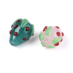 Бусины ручной работы в технике лэмпворк с неровностями&nbsp;LAMP-N033-02