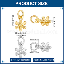 12шт 2 цвета латунные подвески&nbsp;KK-BC0001-33