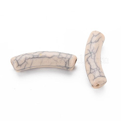 Непрозрачные акриловые бусины с краклеем&nbsp;MACR-S372-002N-006