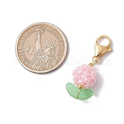 Цветочные стеклянные бусины бисерные подвески украшения&nbsp;HJEW-MZ00195