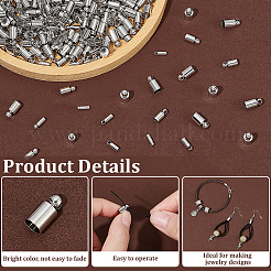 160 шт. 4 латунных наконечника для шнура&nbsp;KK-PH0011-71