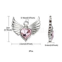 Стеклянные подвески из сплава с покрытием стойки&nbsp;FIND-YW0001-85B