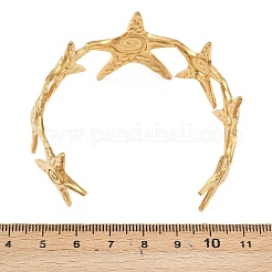 Браслеты-манжеты из нержавеющей стали 304 для женщин&nbsp;BJEW-P370-01G